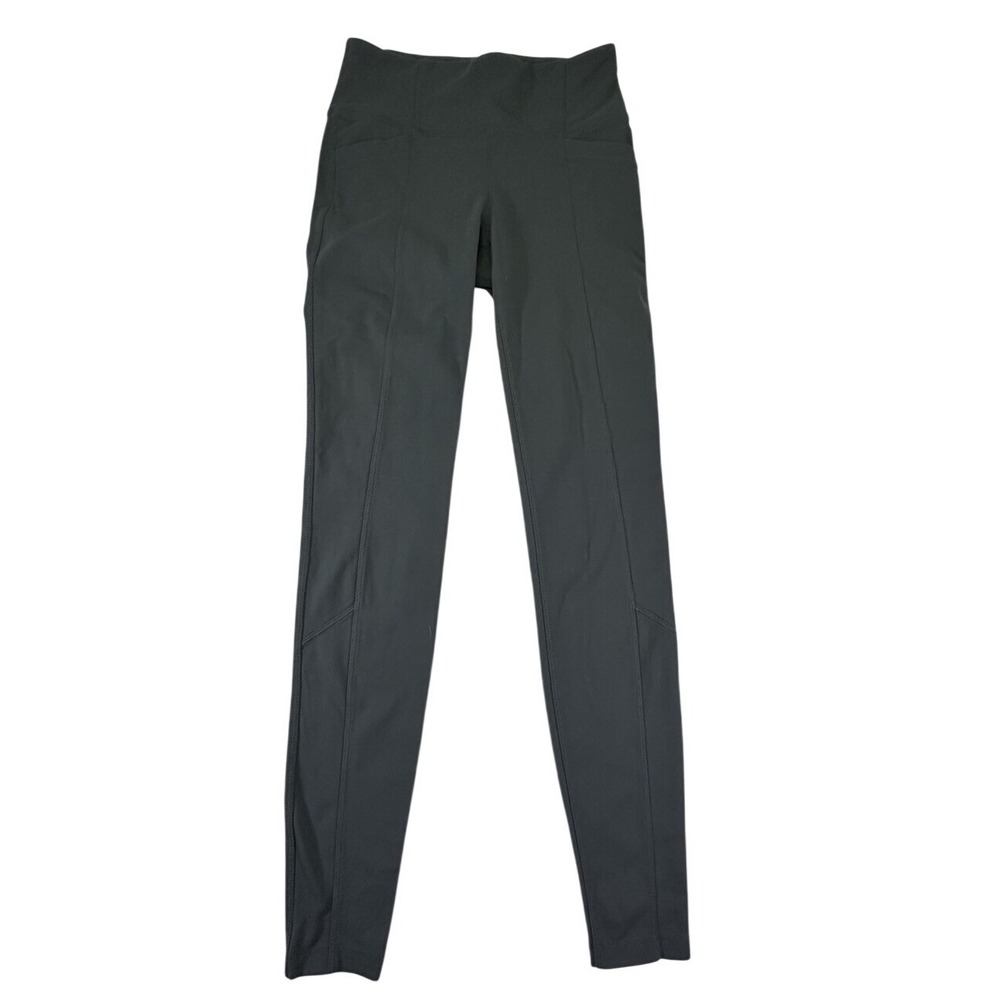 Athleta Yoga Pants Women's Size XS Gray Barre Skinny Flare Split Stretch 28" Ins